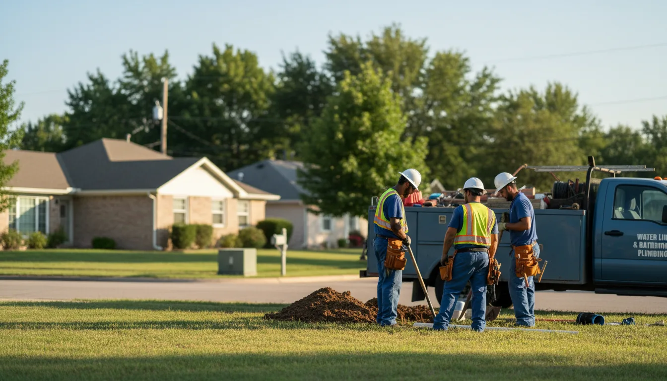 Residential water line and bathroom plumbing service in Lowes, KY
